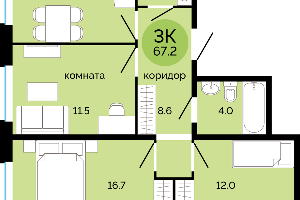 квартира г Пермь ул Яблочкова 5к/5 городской округ Пермь фото 1