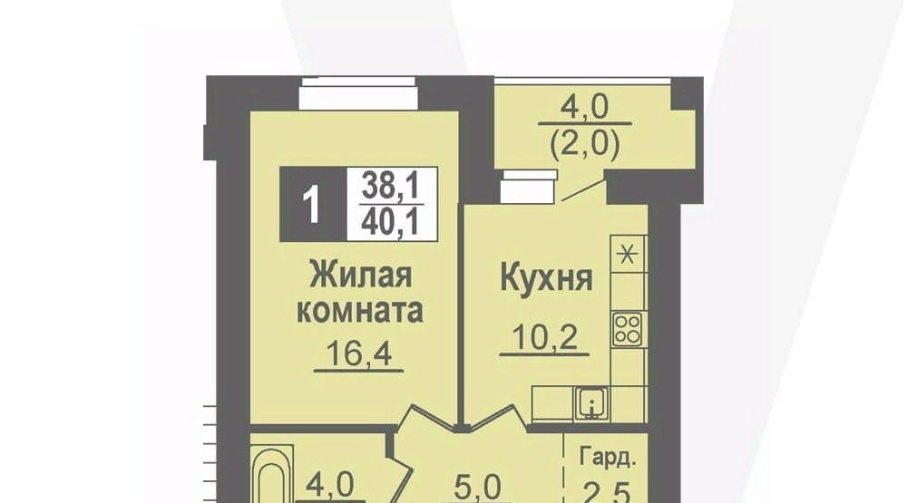 квартира рп Кольцово 5-й мкр, Золотая Нива фото 1