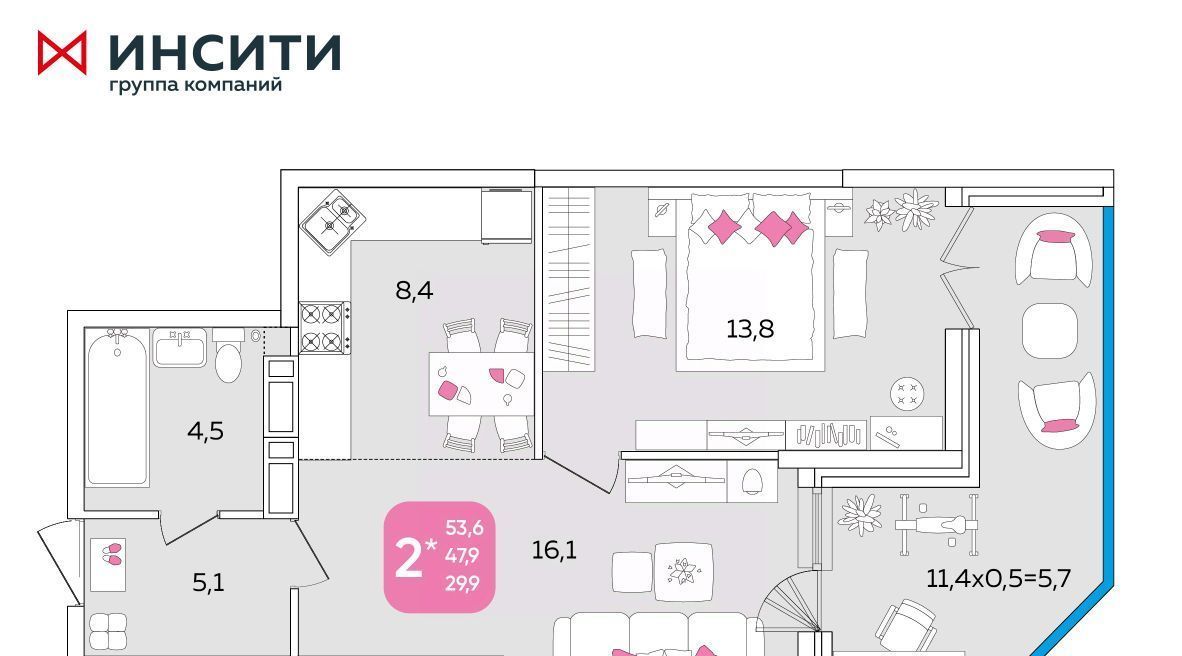 квартира г Краснодар р-н Прикубанский мкр Любимово 16/1 фото 1