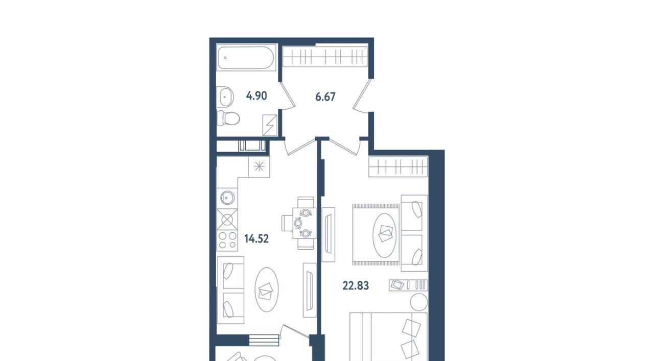 квартира г Сестрорецк дор Таможенная 1с/4 Беговая, 11к фото 1