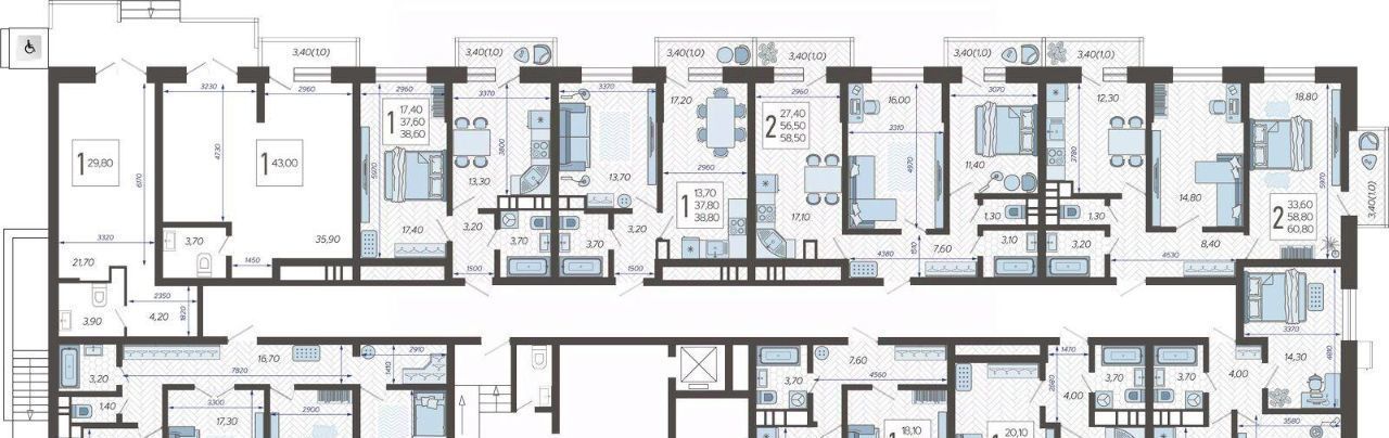 квартира г Краснодар р-н Прикубанский микрорайон 9-й километр ЖК Небо фото 2