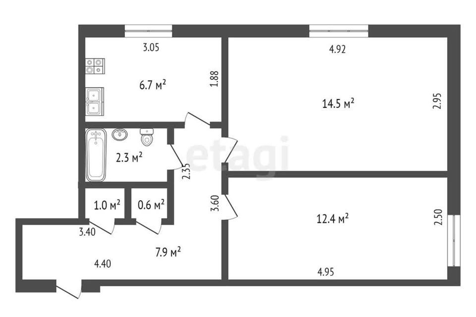 квартира г Чебаркуль тер Санаторий Еловое 1 Чебаркульский район фото 5