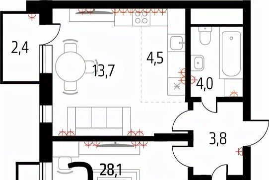 квартира г Москва п Десеновское ул Гренадерская 9к/2 метро Коммунарка фото 1