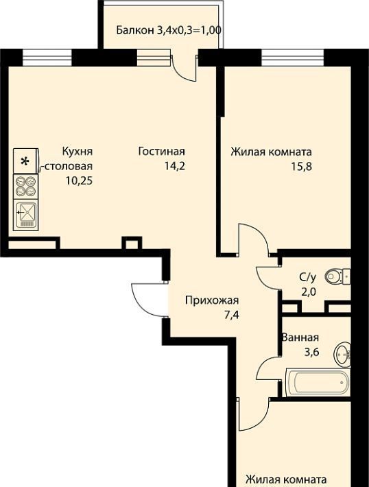 квартира г Краснодар п свх Прогресс п Березовый ЖК Прогресс муниципальное образование фото 1