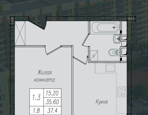 квартира г Курск р-н Сеймский ул Энгельса 158 фото 1