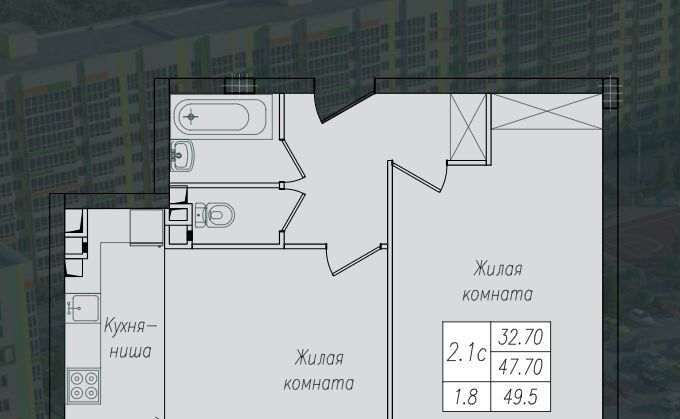 квартира г Курск р-н Сеймский ул Энгельса 158 фото 1