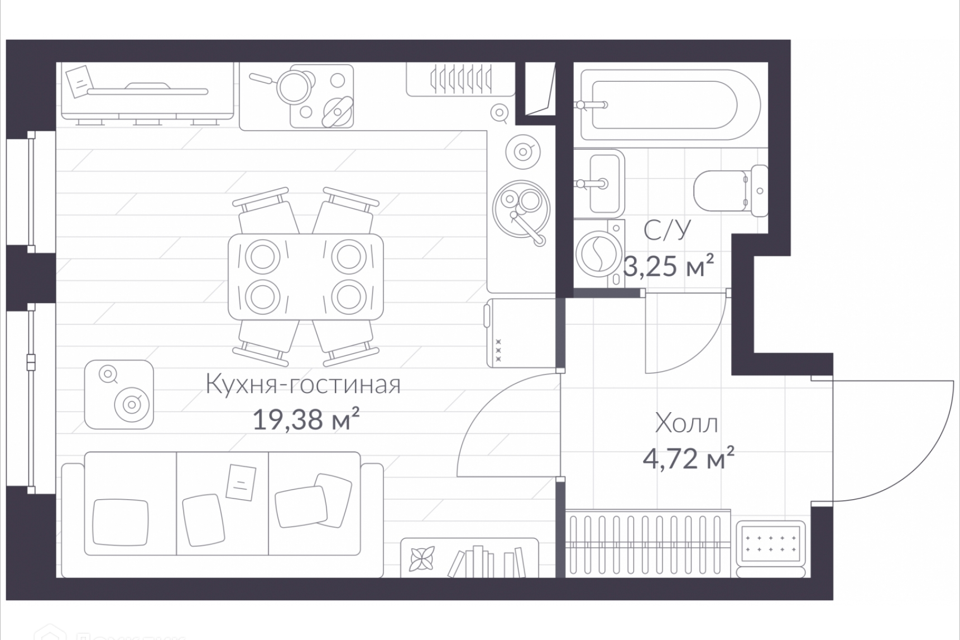 квартира г Санкт-Петербург ул Парашютная 81к/1 Приморский район фото 1