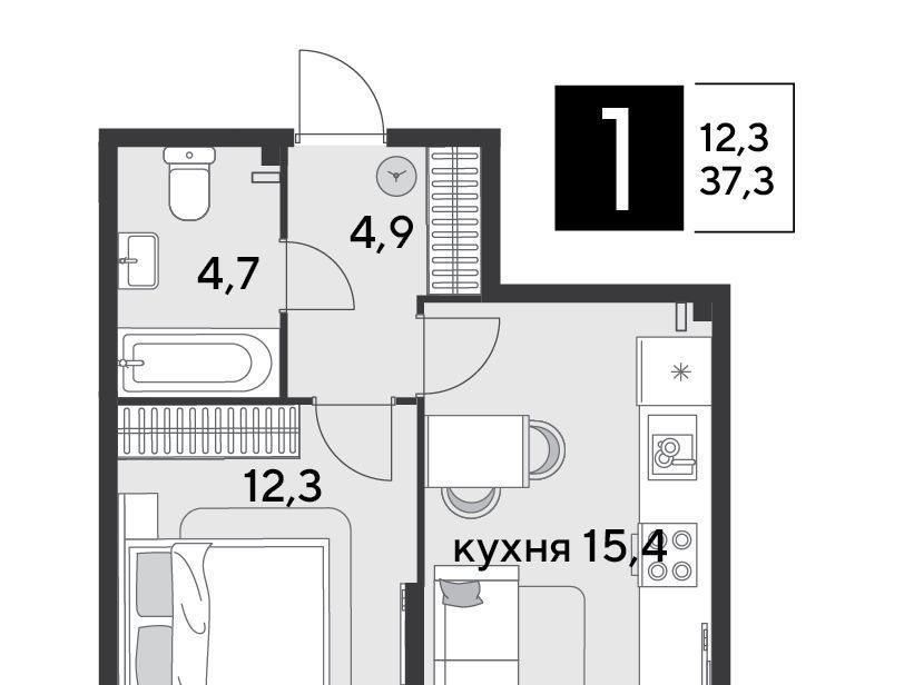 квартира г Краснодар р-н Центральный фото 2