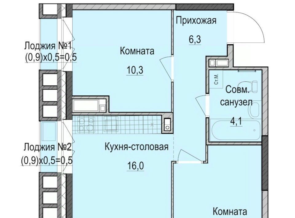 квартира г Казань ЖК «Ферма-2» Проспект Победы, жилмассив фото 1