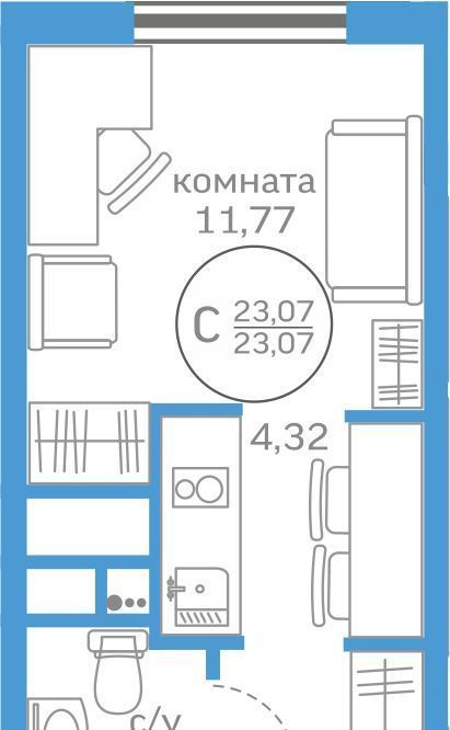 квартира г Тюмень р-н Калининский ул Краснооктябрьская 16 фото 1