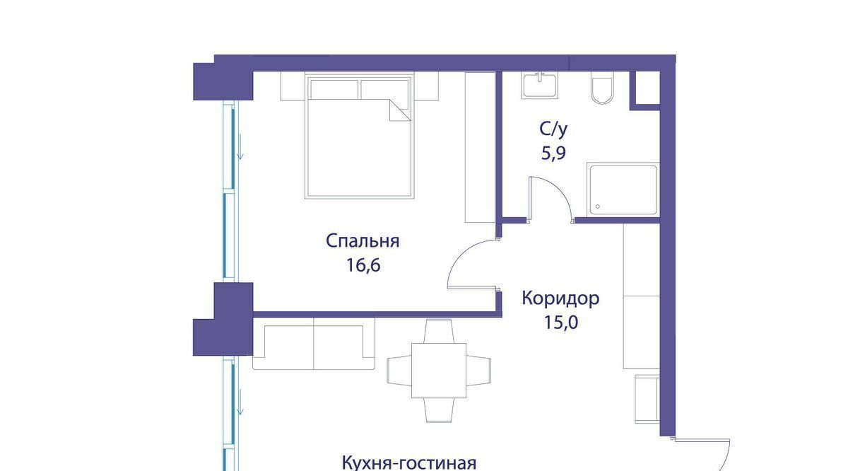 квартира г Москва метро Мичуринский проспект ЖК Река Кинематографический кв-л фото 1