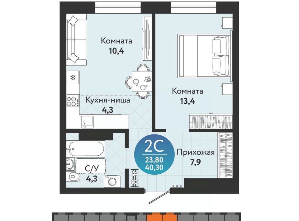 квартира г Новосибирск Студенческая ул Бронная 22/1 фото 1