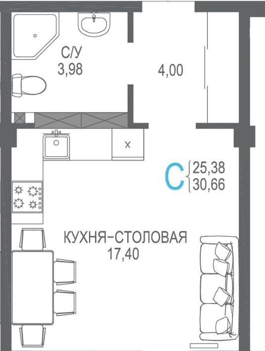 квартира р-н Симферопольский пгт Гвардейское ул Магистральная фото 1