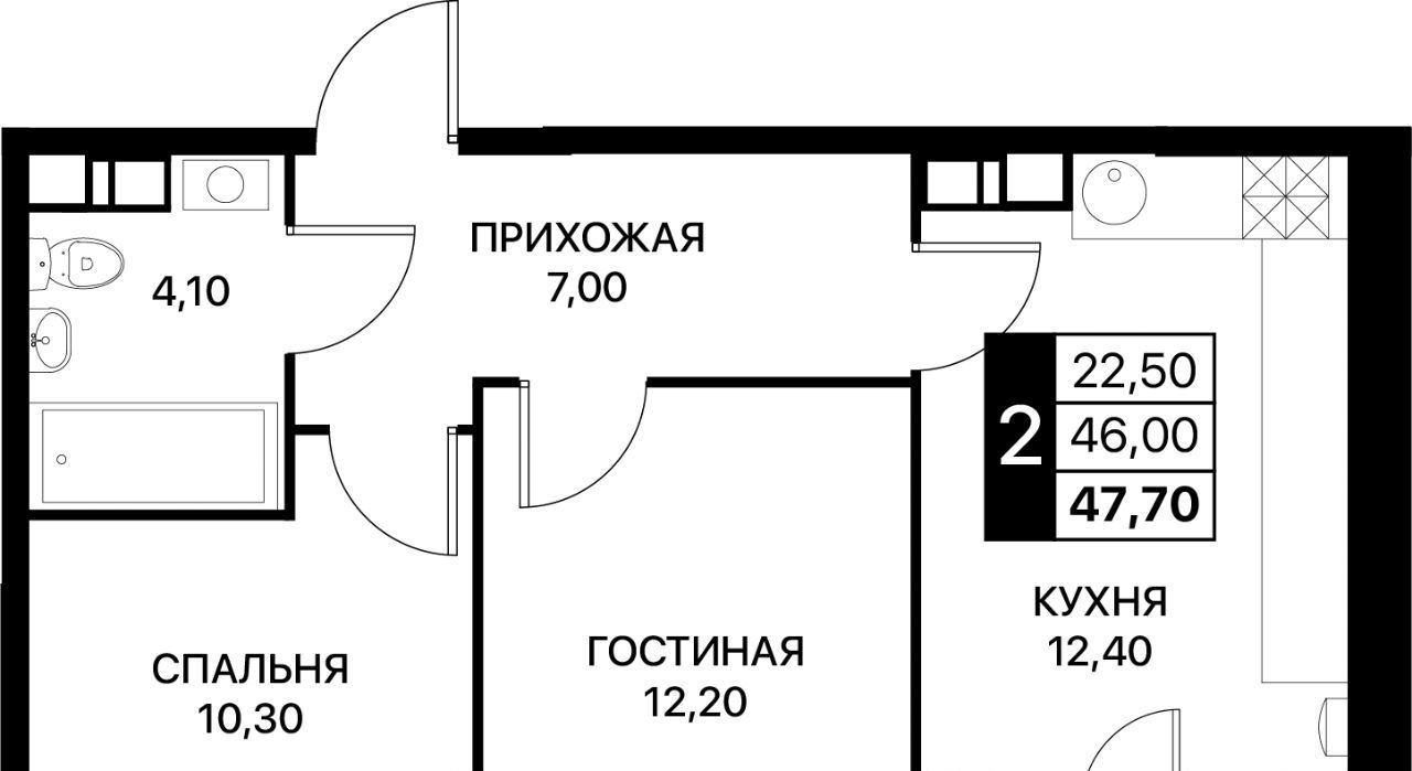 квартира г Ростов-на-Дону р-н Пролетарский Александровка ЖК «Персона» фото 1