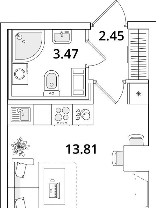 квартира г Санкт-Петербург метро Московская ул Кубинская 82к/1 фото 1