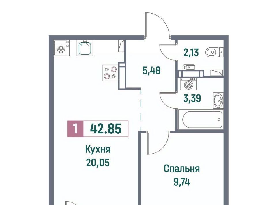 квартира р-н Всеволожский г Мурино ЖК «Фотограф» Девяткино фото 1