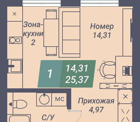квартира г Новосибирск Заельцовская ул Даргомыжского 8д фото 2