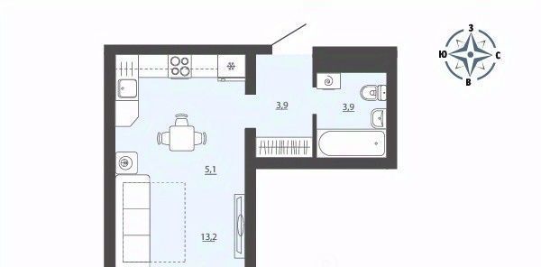 квартира г Воронеж р-н Коминтерновский ул Серафима Саровского 179ак/1 фото 1