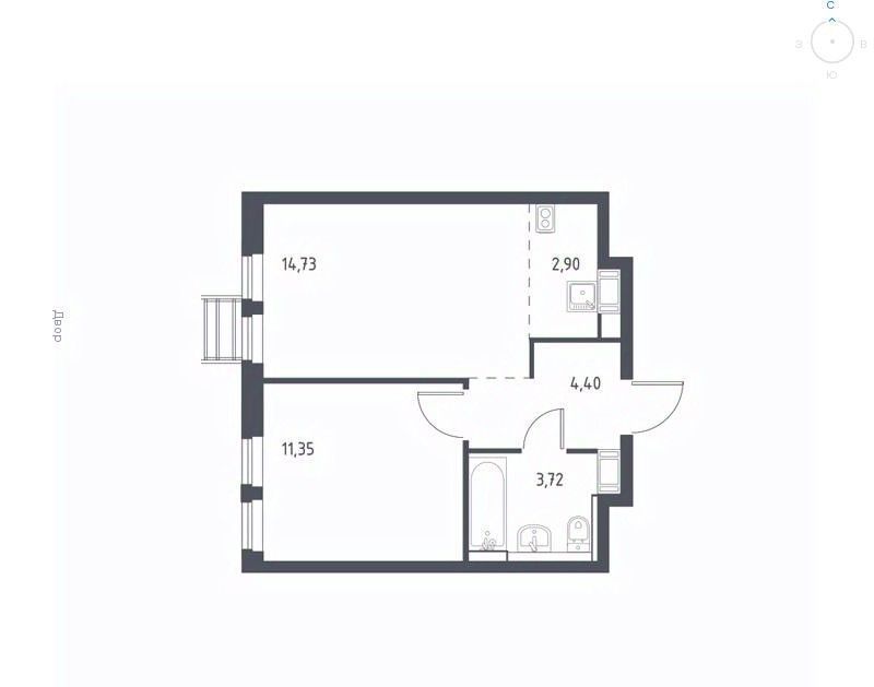 квартира г Видное ЖК Горки Парк к 7. 2, Зябликово фото 1