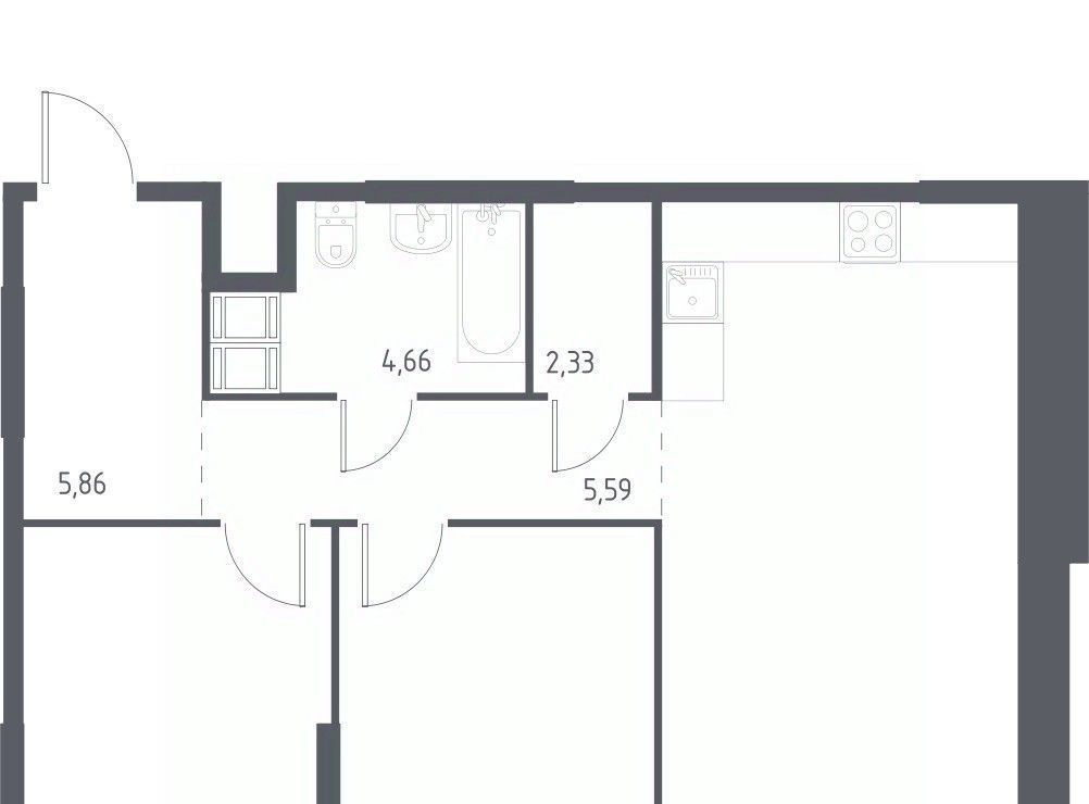 квартира г Москва п Мосрентген метро Тропарёво метро Румянцево мк, к 2. 3 фото 1