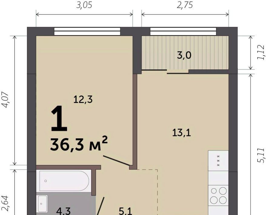 квартира г Екатеринбург Чкаловская ул Краснолесья 10/5 фото 1