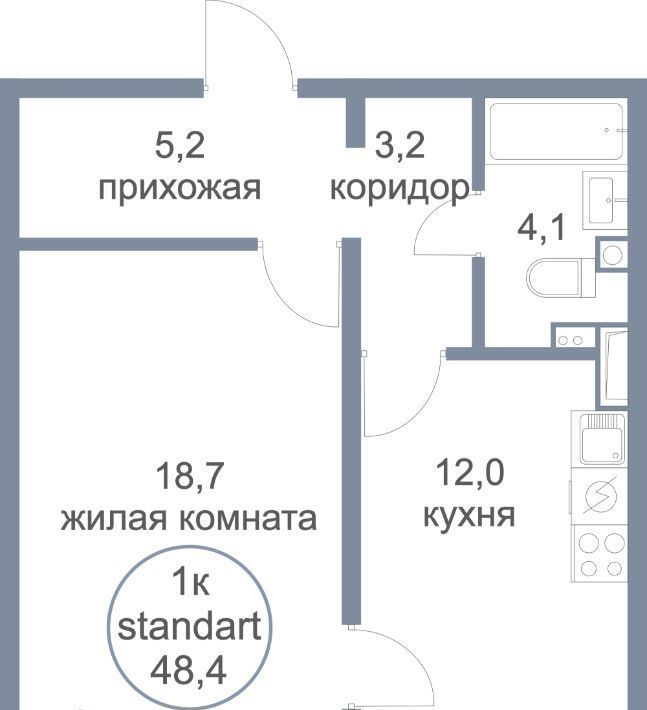 квартира городской округ Солнечногорск д Голубое б-р Парковый 2к/2 Нахабино фото 1