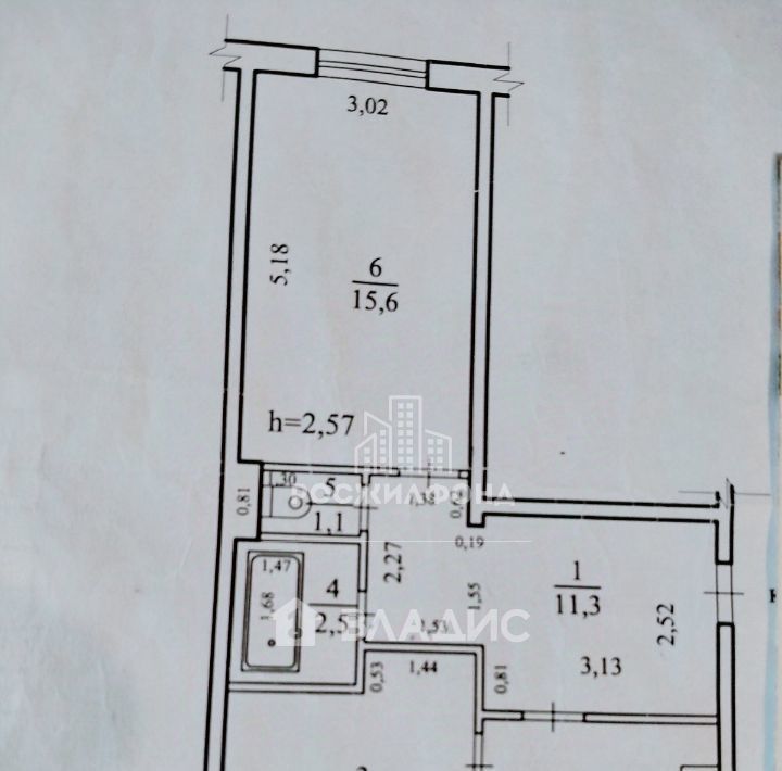 квартира г Чита р-н Центральный Северный микрорайон 32 фото 24