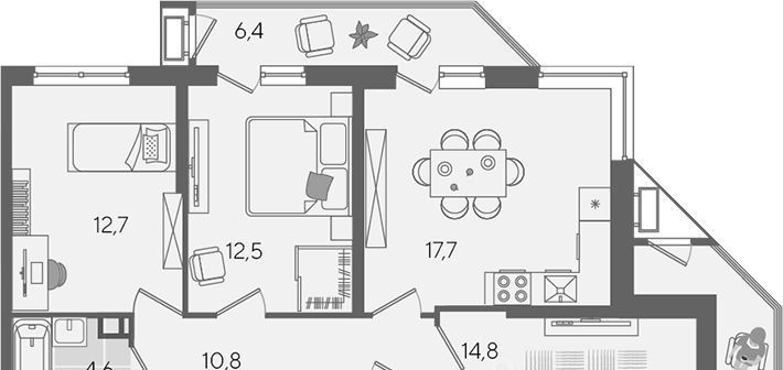 квартира г Краснодар р-н Карасунский ул Новороссийская 88 фото 1