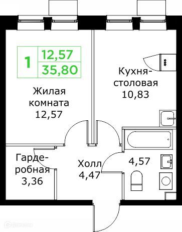квартира г Мытищи микрорайон имени Г. Т. Шитикова, городской округ Мытищи фото 1