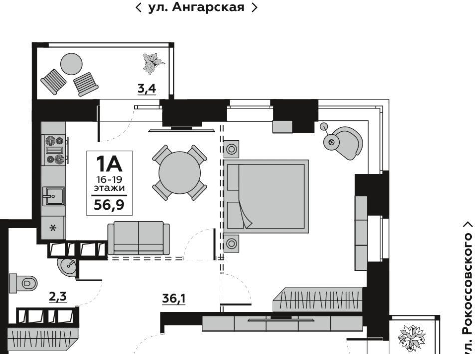 квартира г Волгоград р-н Дзержинский ул Ангарская 7 фото 1