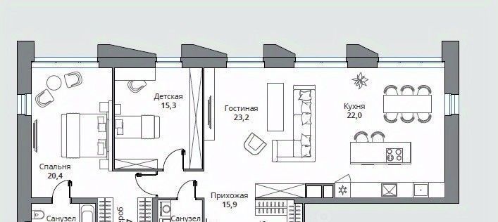 квартира г Пенза р-н Первомайский ул Попова с 26 фото 1