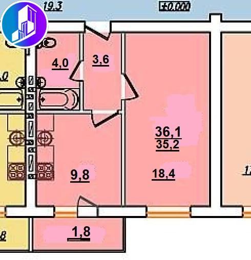 квартира р-н Тахтамукайский аул Новая Адыгея ул Бжегокайская 90/3к 4 аул Новая Адыгея фото 3