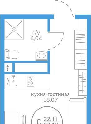 квартира г Тюмень р-н Калининский ЖК Меридиан Запад фото 1