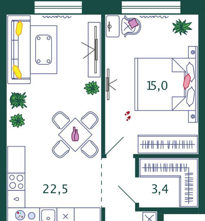 квартира г Москва метро Технопарк ЖК Шагал 2-я оч., к 2. 2 фото 1