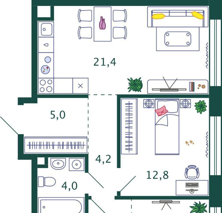квартира г Москва метро Технопарк ЖК Шагал 2-я оч., к 3. 2 фото 1