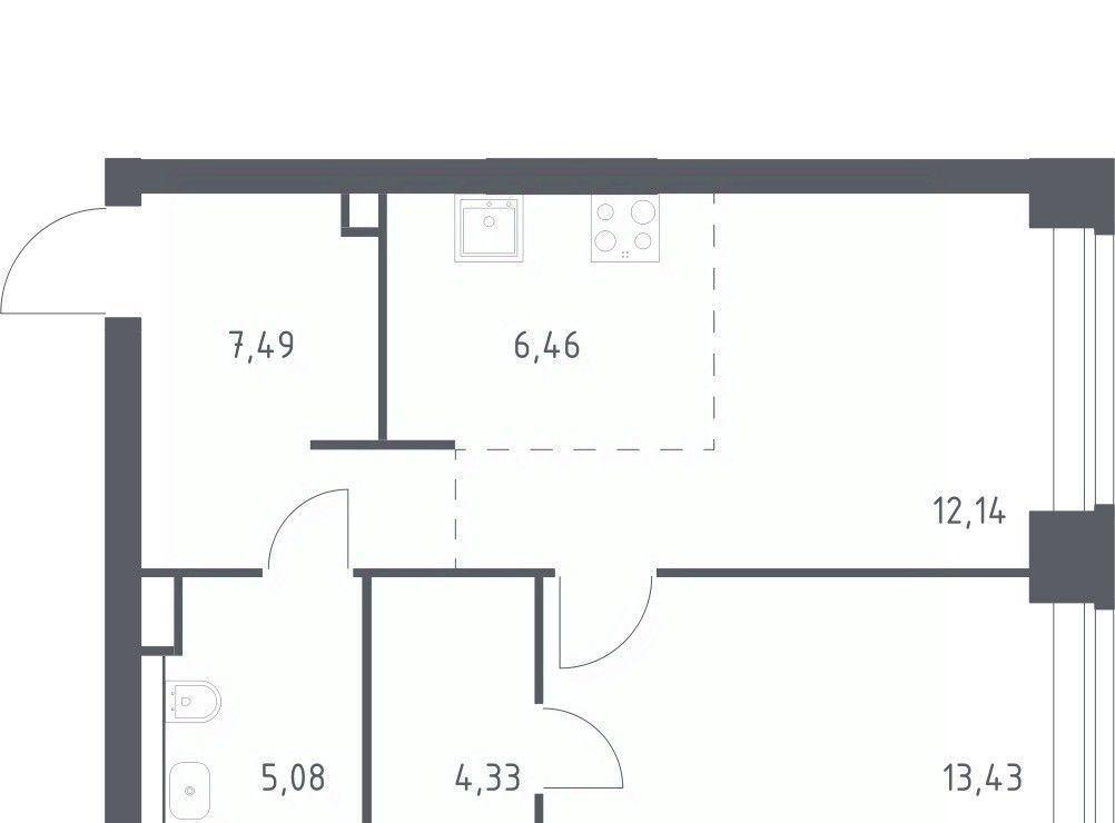 квартира г Москва км МЖД Киевское 5-й 5с/36 Поклонная фото 1