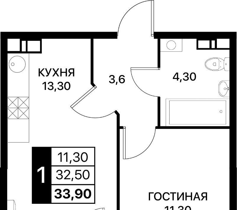 квартира г Ростов-на-Дону р-н Пролетарский ул Вересаева 94 фото 1