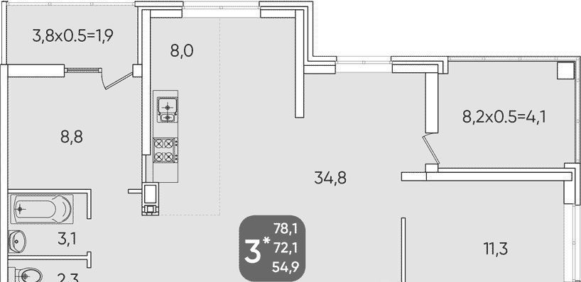 квартира г Краснодар р-н Прикубанский мкр Любимово фото 1