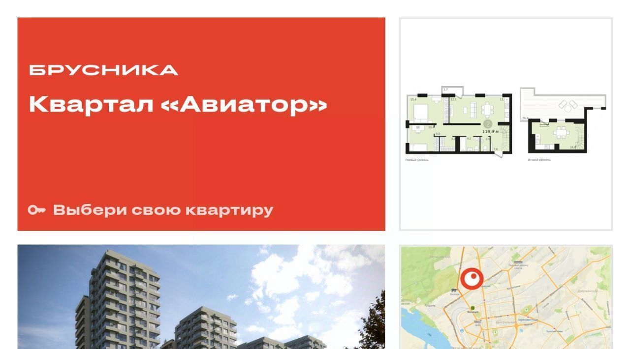 квартира г Новосибирск Заельцовская Аэропорт ЖК Авиатор 4 фото 1