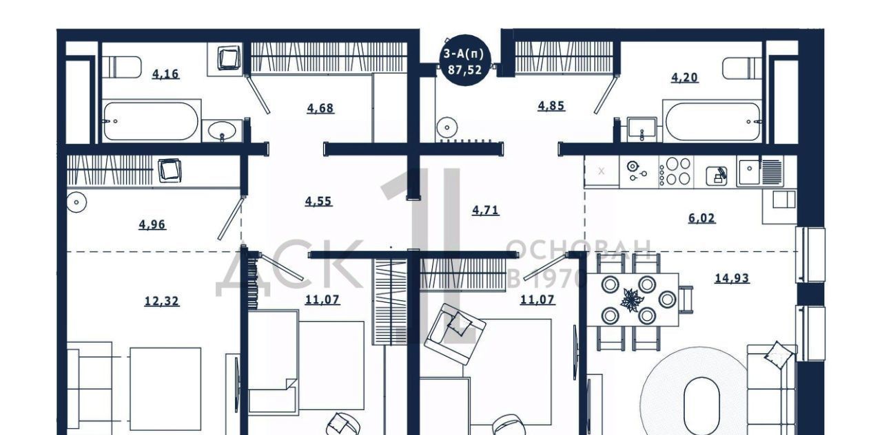 квартира г Ханты-Мансийск ул Елены Сагандуковой 10к/2 фото 1