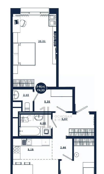 квартира г Ханты-Мансийск ул Елены Сагандуковой 10к/2 фото 1