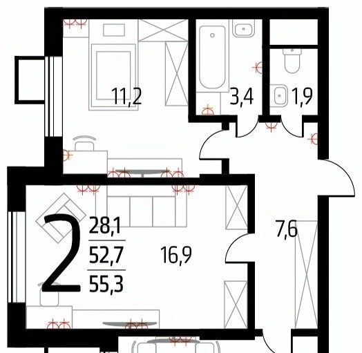 квартира г Москва п Десеновское ул Гренадерская 9к/3 метро Коммунарка фото 1