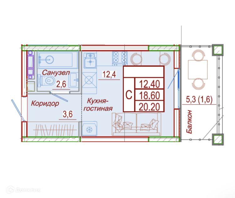 квартира р-н Анапский с Сукко ул Мирная 11к/3 муниципальное образование Анапа фото 2